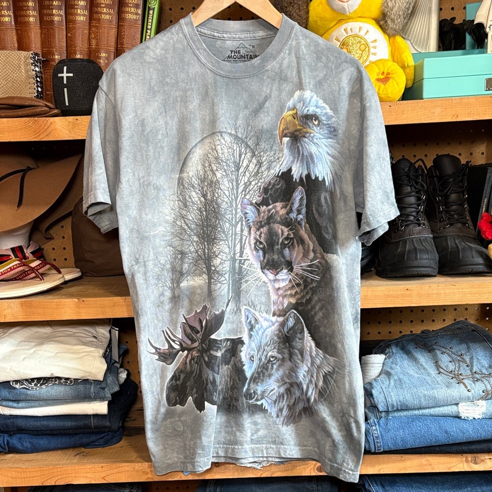 The Mountain Gray Animal Graphic Tee